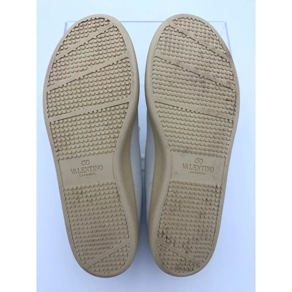 Valentino Sneakers VLogo White Leather Size 39.5 / 9.5 Classic Low Top